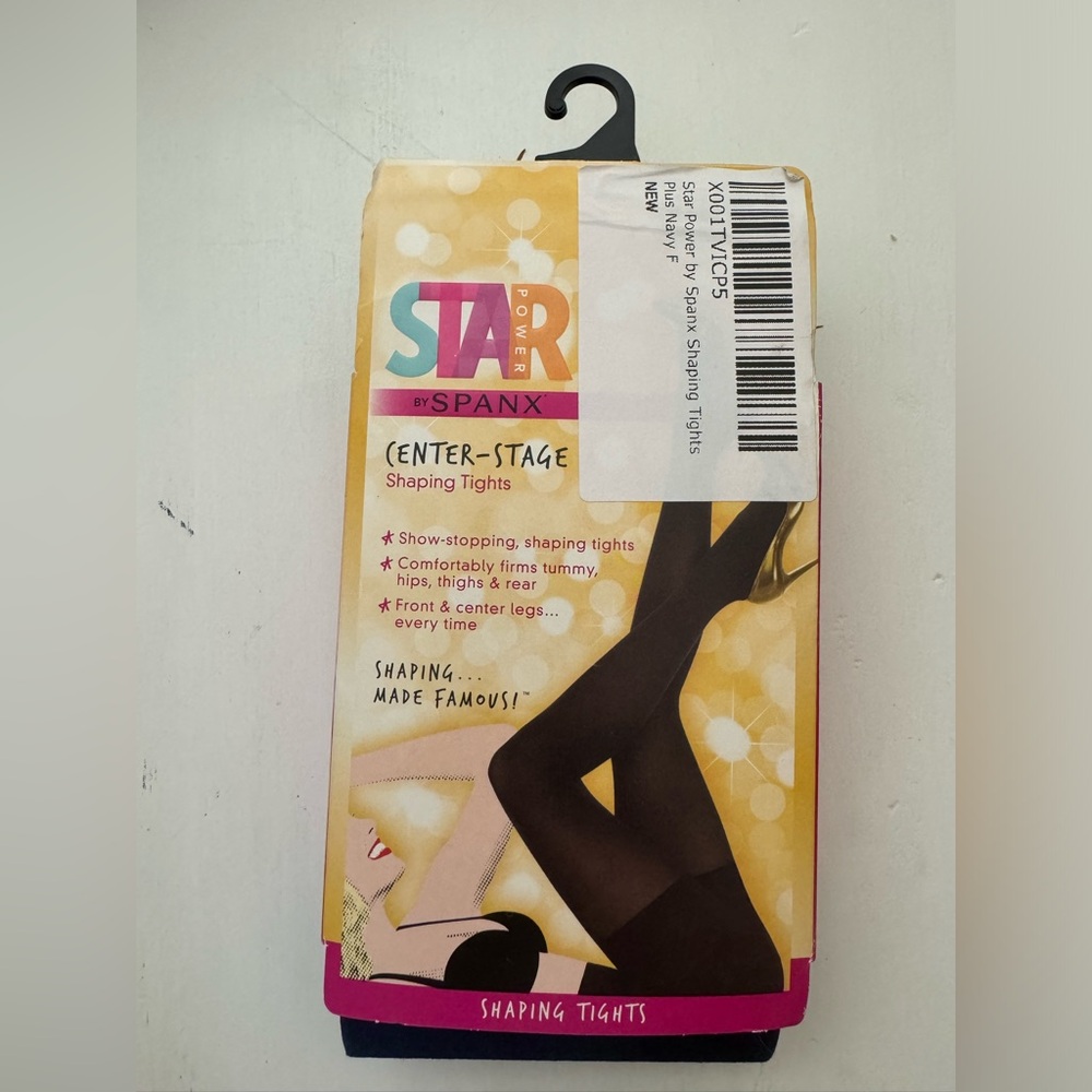 Star power by SPANX Center stage shaping tights navy size F